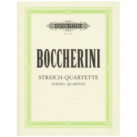Boccherini, L.: 9 Streichquartette op. 6/6, 8/5, 10/2, 10/6, 27/2, 32/2, 33/5, 33/6, 39/1 