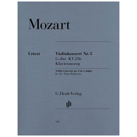 Mozart, W. A.: Violinkonzert Nr. 3 KV 216 G-Dur 