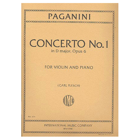 Paganini, N.: Violinkonzert Nr. 1 Op. 6 D-Dur (Flesch) 