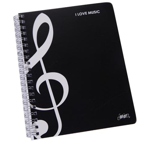 Quaderno ad anelli blacky chiave di violino