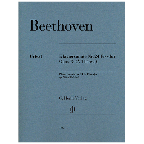 Beethoven, L. v.: Piano Sonata no. 24 F sharp major op. 78 (À Thérèse) 