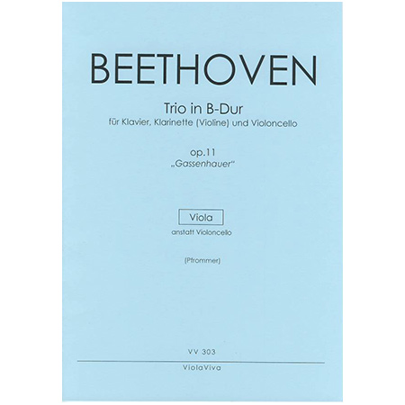 Beethoven, L. v.: Trio für Klarinette (Violine), Viola und Klavier Op. 11 B-Dur – Violastimme 
