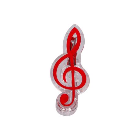 Fermaglio chiave di violino rosso