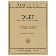 Bach, C. Ph. E.: Duett Wq. 140 H. 598 e-Moll 