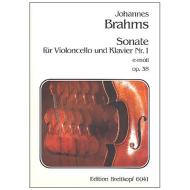 Brahms, J.: Violoncellosonate Nr. 1 Op. 38 e-Moll 