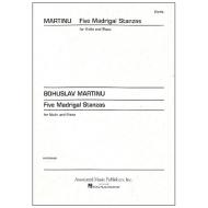 Martinů, B.: 5 Madrigal Stanzas 