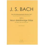 Bach, J. S.: 9 dreistimmige Sätze aus dem Wohltemperierten Klavier Teil I 