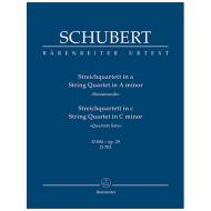 Schubert, F.: Streichquartett D 804 a-Moll »Rosamunde« und Quartettsatz D 703 c-Moll – Partitur 