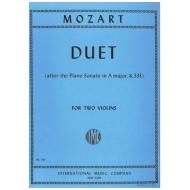 Mozart, W. A.: Duett in A-Dur KV 331 