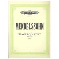 Mendelssohn Bartholdy, F.: Klavierquartett Nr. 3 h-Moll, Op. 3 