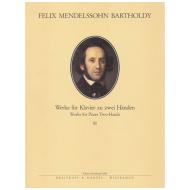 Mendelssohn Bartholdy, F.: Sämtliche Werke für Klavier Band III 
