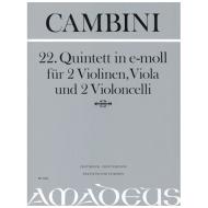 Cambini, G.: Streichquintett Nr. 22 e-Moll 