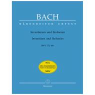 Bach, J. S.: Inventionen und Sinfonien BWV 772-801 