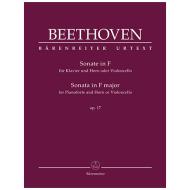 Beethoven, L. v.: Sonate für Klavier und Horn oder Violoncello  Op. 17 F-Dur 