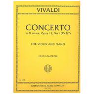 Vivaldi, A.: Violinkonzert Nr. 1 Op. 12 g-Moll 