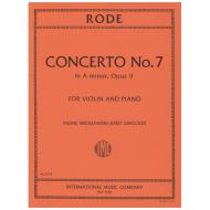 Rode, J. P.: Violinkonzert Nr. 7 Op. 9 a-Moll 
