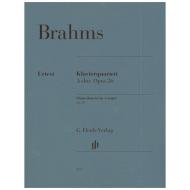 Brahms, J.: Klavierquartett A-Dur, Op. 26 Urtext 