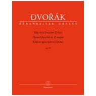 Dvořák, A.: Klavierquartett Nr. 1 Op. 23 B 53 D-Dur 