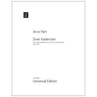 Pärt, A.: 2 Kadenzen zum Violoncellokonzert C-Dur von J. Haydn (Hob. VIIb:1) 