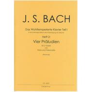 Bach, J. S.: 4 zweistimmige Präludien aus dem Wohltemperierten Klavier Teil I 