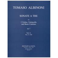 Albinoni, T.: Sonate a tre Op. 1 Band 4 (Nr. 10-12) 