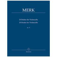 Merk, J.: 20 Etüden für Violoncello Op. 11 