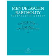 Mendelssohn Bartholdy, F.: Sämtliche Werke für Violoncello und Klavier Band 2 