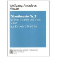 Mozart, W. A.: Divertimento Nr. 4 KV Anh. 229 (439b) B-Dur 