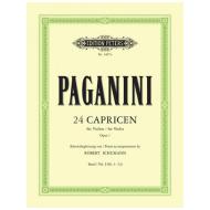 Paganini, N.: 24 Capricen Op. 1 Band 1 (Nr. 1-12) – Klavierbegleitung 