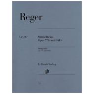 Reger, M.: Streichtrios a-Moll Op. 77b + d-Moll Op. 141b, Urtext 