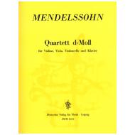 Mendelssohn Bartholdy, F.: Klavierquartett MWV Q10 d-Moll 