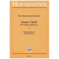 Mendelssohn Bartholdy, F.: Violinsonate Op. 4 f-Moll 