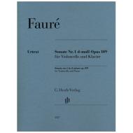 Fauré, G.: Violoncellosonate Nr. 1 Op. 109 d-Moll 