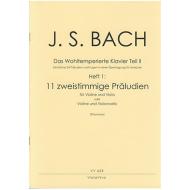 Bach, J. S.: 11 zweistimmige Präludien aus dem Wohltemperierten Klavier Teil II 