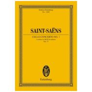 Saint-Saëns, C.: Violoncellokonzert Nr. 1 Op. 33 a-Moll – Partitur 